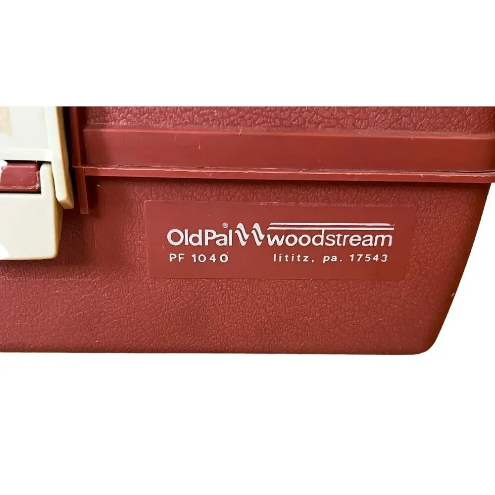 Woodstream Old Pal Tackle Box Vintage PF1040 w/ Folding Tray VTG Copper & Beige
